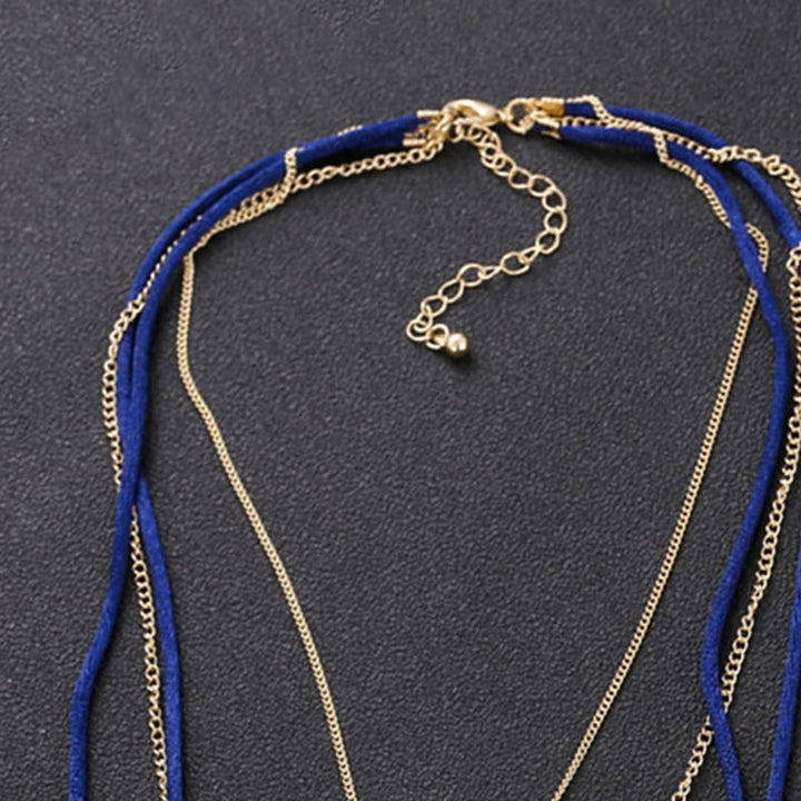 Women Necklace Tassel Pendant Beaded Jewelry Multilayer Colorful Necklace for Vacation Image 9