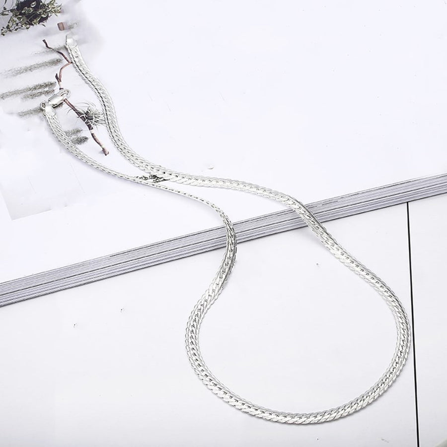 5mm 20Inches Men Necklace Twisted Chain Decoration Jewelry Long Lasting All Match Chain Necklace for Party Image 1