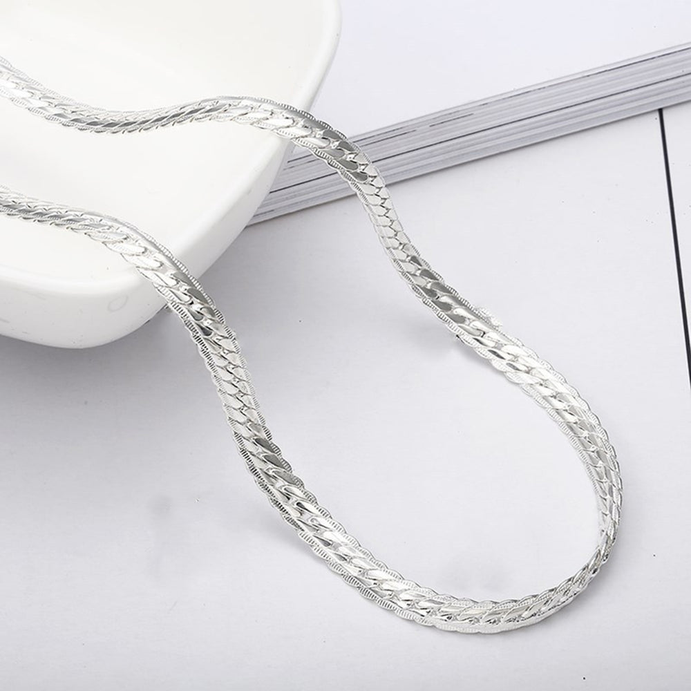 5mm 20Inches Men Necklace Twisted Chain Decoration Jewelry Long Lasting All Match Chain Necklace for Party Image 2