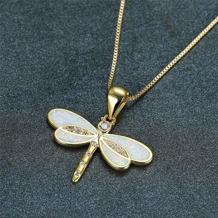 Dragonfly Necklace Wear-resistant Anti-rust Alloy Exquisite Dragonfly Animal Necklace for Women Image 7