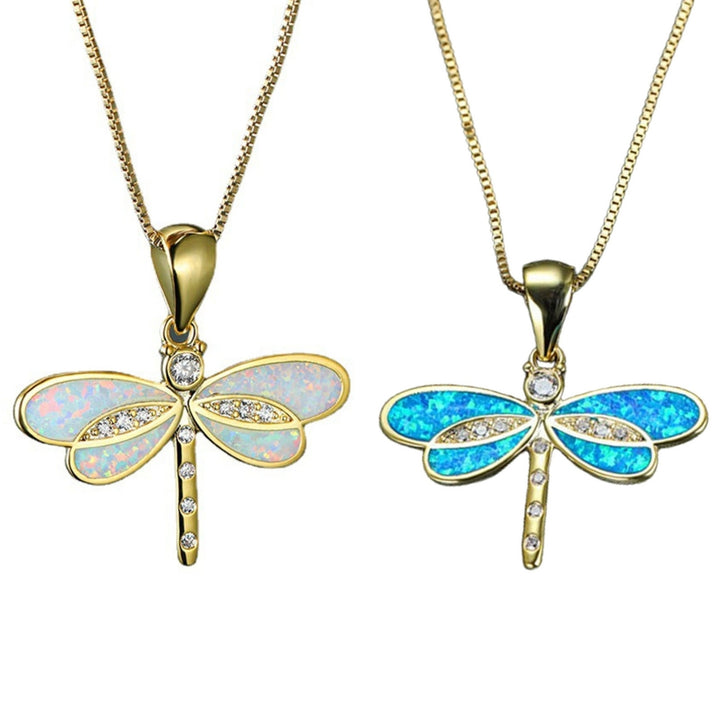 Dragonfly Necklace Wear-resistant Anti-rust Alloy Exquisite Dragonfly Animal Necklace for Women Image 8