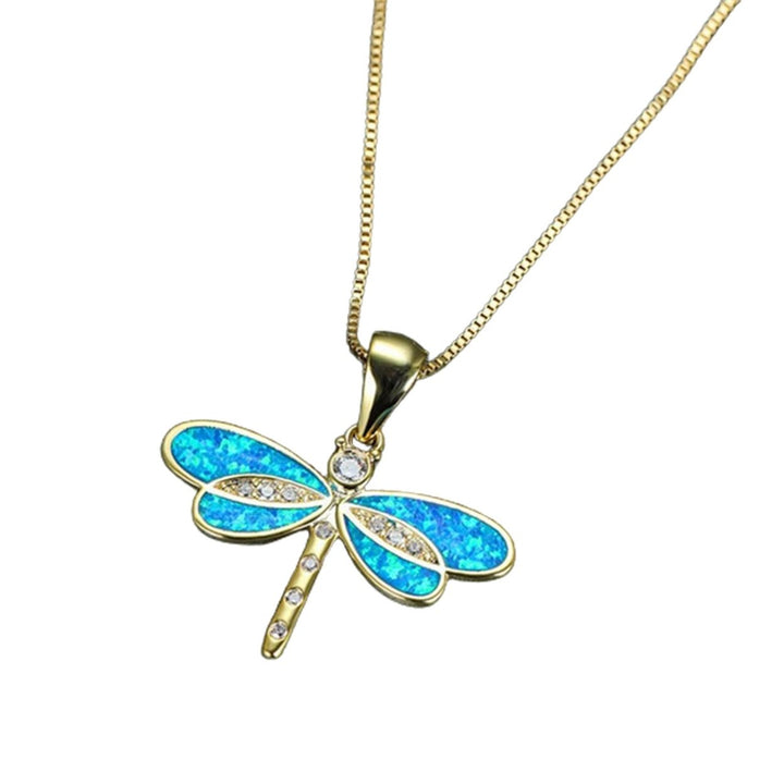 Dragonfly Necklace Wear-resistant Anti-rust Alloy Exquisite Dragonfly Animal Necklace for Women Image 9