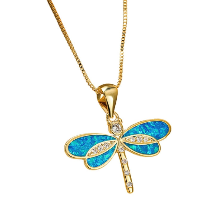 Dragonfly Necklace Wear-resistant Anti-rust Alloy Exquisite Dragonfly Animal Necklace for Women Image 11