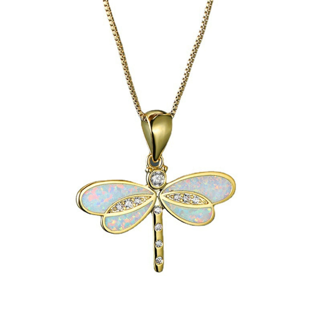 Dragonfly Necklace Wear-resistant Anti-rust Alloy Exquisite Dragonfly Animal Necklace for Women Image 12