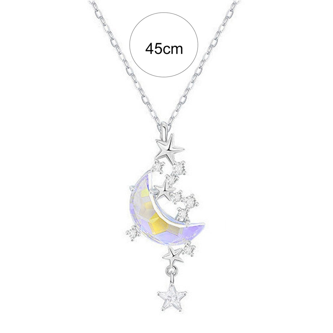 Women Necklace Moon Stars Rhinestones Jewelry Simple Delicate Pendant Necklace Jewelry Gifts Image 4