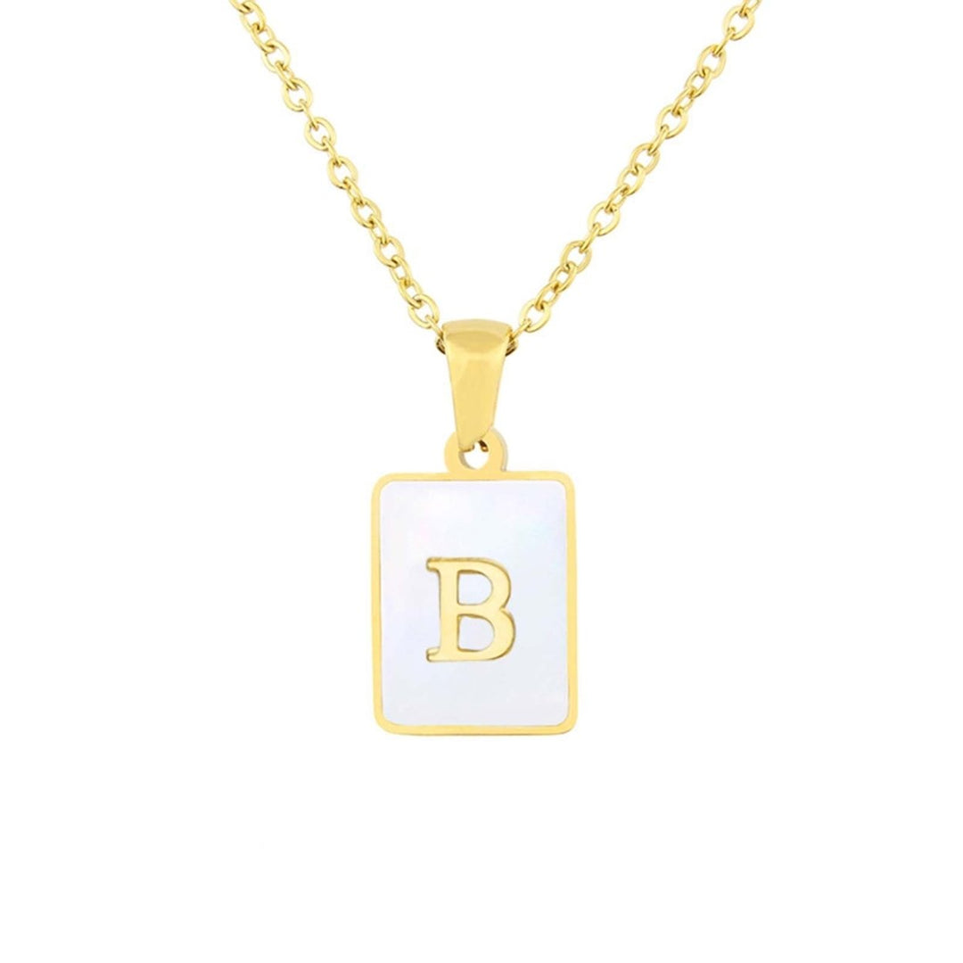 Pendant Necklace Geometry Letter Unisex Electroplating Wear-resistant Necklace Jewelry Gifts Image 3