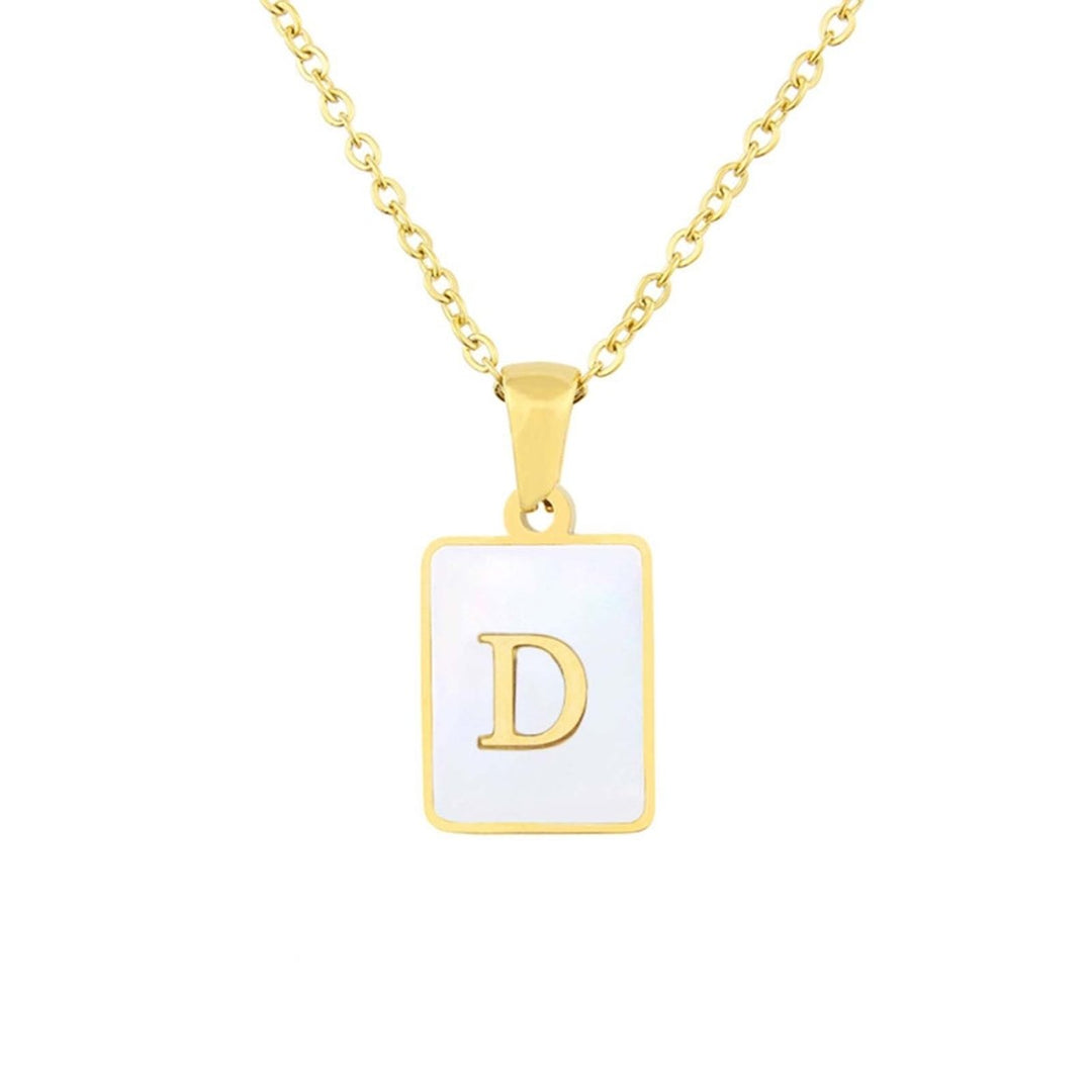 Pendant Necklace Geometry Letter Unisex Electroplating Wear-resistant Necklace Jewelry Gifts Image 4