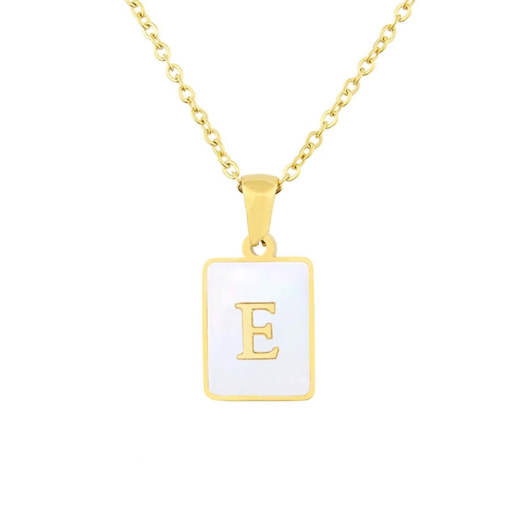 Pendant Necklace Geometry Letter Unisex Electroplating Wear-resistant Necklace Jewelry Gifts Image 6