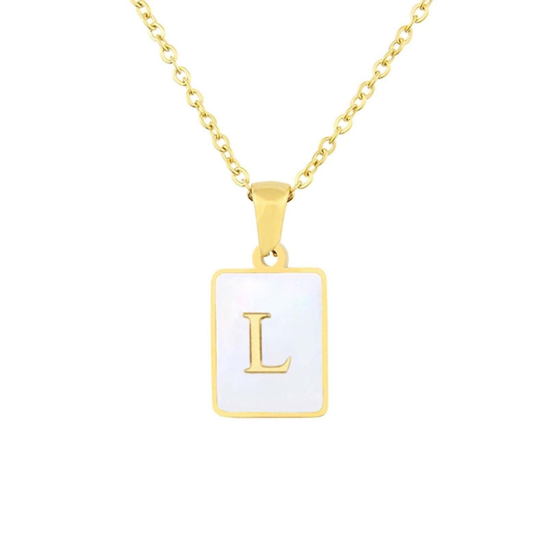 Pendant Necklace Geometry Letter Unisex Electroplating Wear-resistant Necklace Jewelry Gifts Image 10