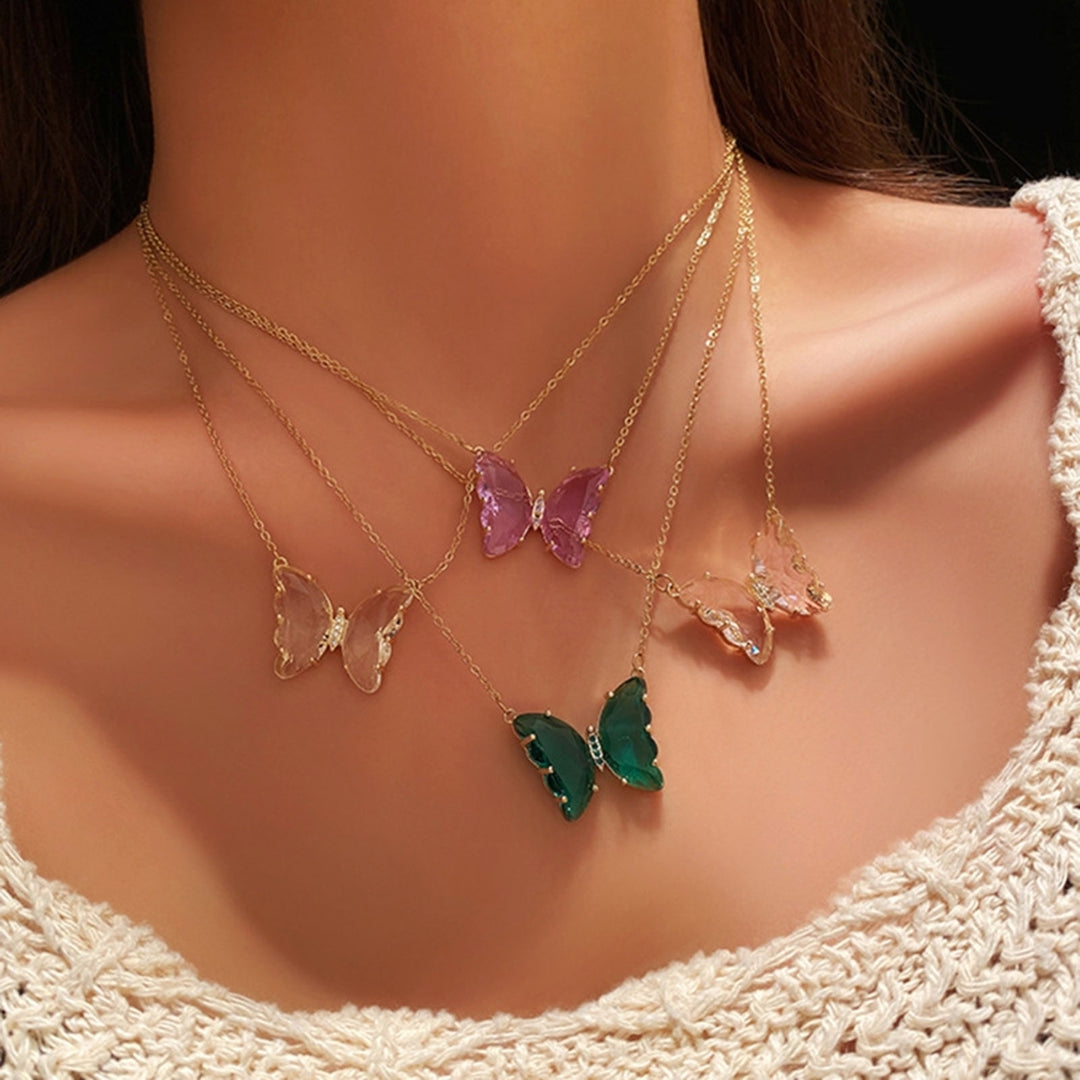 Women Necklace Creative All-match Women Jewelry Butterfly Pendant Clavicle Necklace for Party Image 12