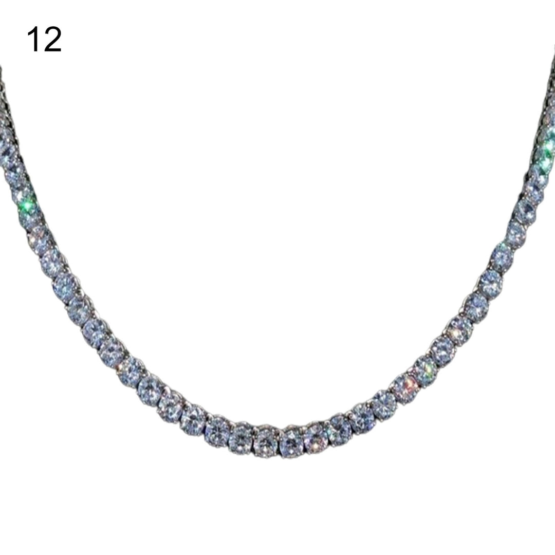 Chain Necklace Shiny Rhinestones Jewelry Lightweight Korean Style Necklace Jewelry Gifts Image 4