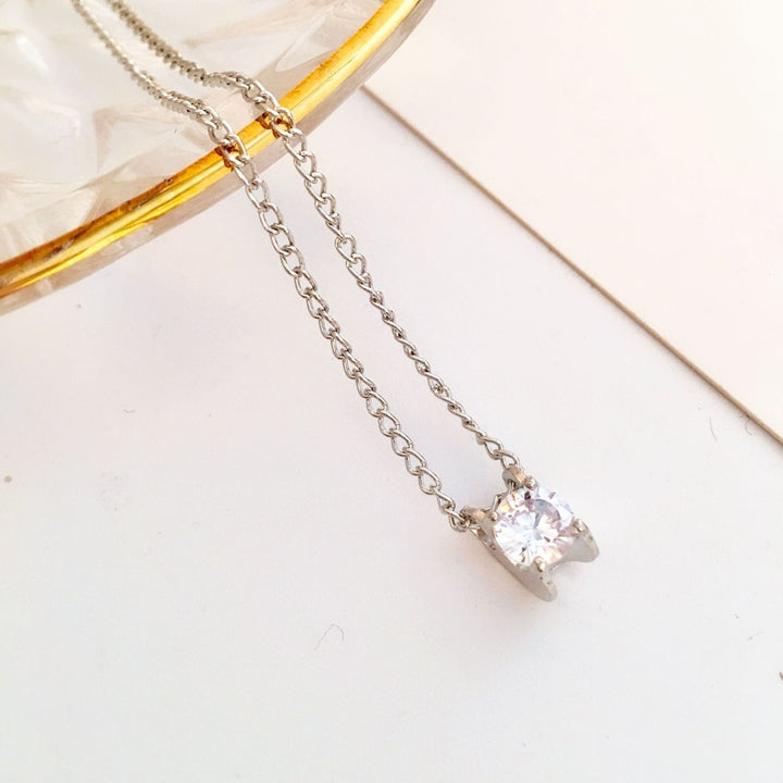 Luxury Charming Women Necklace Alloy Shiny Cubic Zirconia Pendant Necklace Jewelry Accessories Image 4