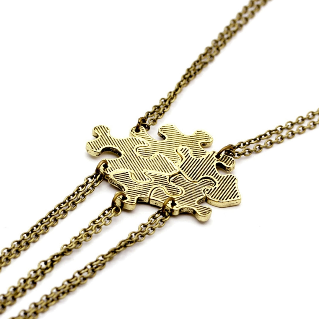 5Pcs Letter Print Chain Friendship Necklaces Gift Always Together Puzzle Best Friends Necklaces Jewelry Accessory Image 10