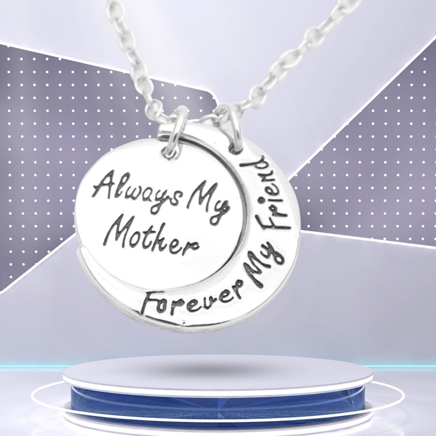 Extension Chain Adjustable Women Necklace Gift Unique Mom Daughter Matching Moon Pendant Necklace Jewelry Accessories Image 1