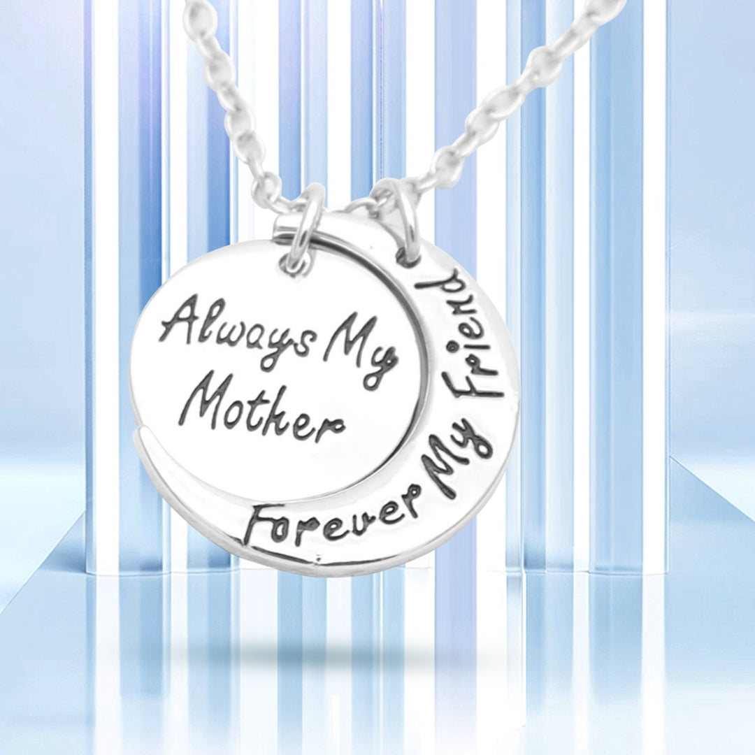 Extension Chain Adjustable Women Necklace Gift Unique Mom Daughter Matching Moon Pendant Necklace Jewelry Accessories Image 4