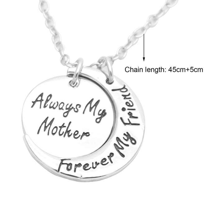 Extension Chain Adjustable Women Necklace Gift Unique Mom Daughter Matching Moon Pendant Necklace Jewelry Accessories Image 4