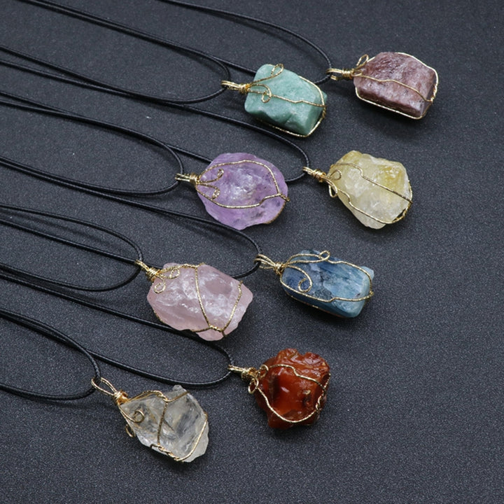 Necklace Pendant Faux Crystal Irregular Stone Shape Unisex Bright Color DIY Jewelry Pendant Jewelry Gifts Image 8