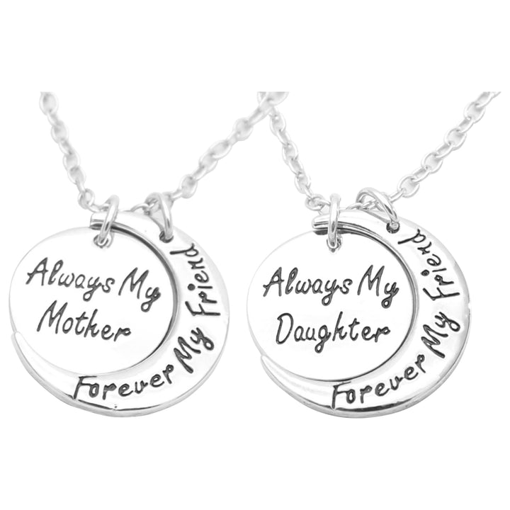 Extension Chain Adjustable Women Necklace Gift Unique Mom Daughter Matching Moon Pendant Necklace Jewelry Accessories Image 8