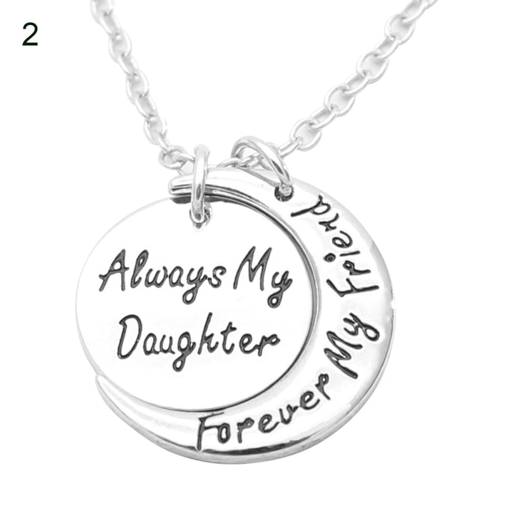 Extension Chain Adjustable Women Necklace Gift Unique Mom Daughter Matching Moon Pendant Necklace Jewelry Accessories Image 11