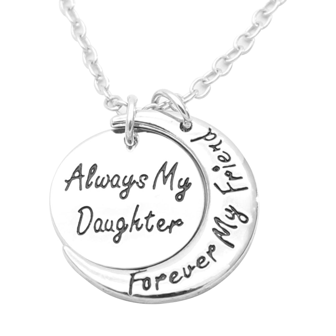 Extension Chain Adjustable Women Necklace Gift Unique Mom Daughter Matching Moon Pendant Necklace Jewelry Accessories Image 12