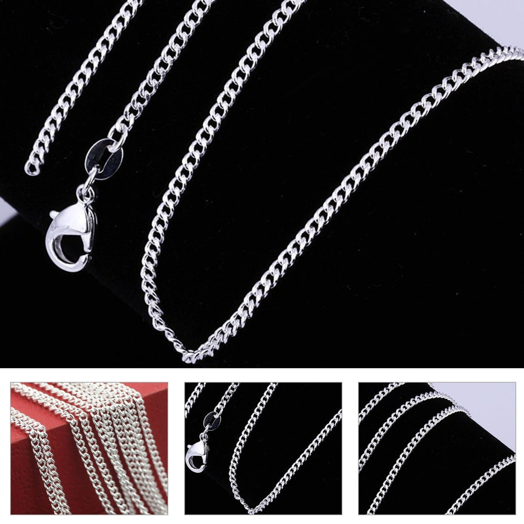 Hip Hop Silver Color Chain Necklace Copper Thick Long Unisex Necklace Jewelry Accessory Image 1