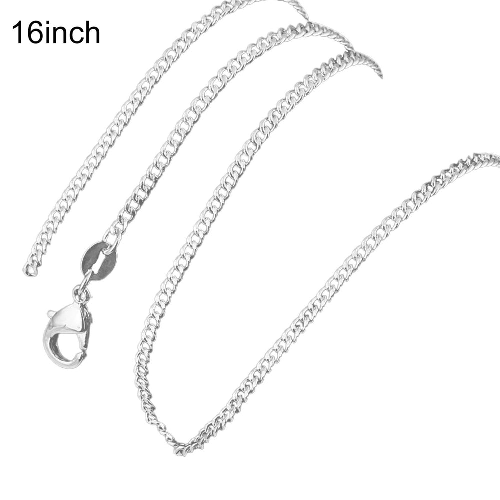 Hip Hop Silver Color Chain Necklace Copper Thick Long Unisex Necklace Jewelry Accessory Image 2