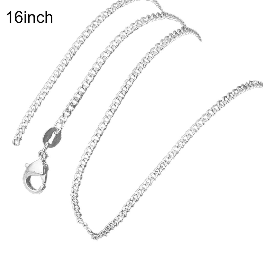 Hip Hop Silver Color Chain Necklace Copper Thick Long Unisex Necklace Jewelry Accessory Image 2