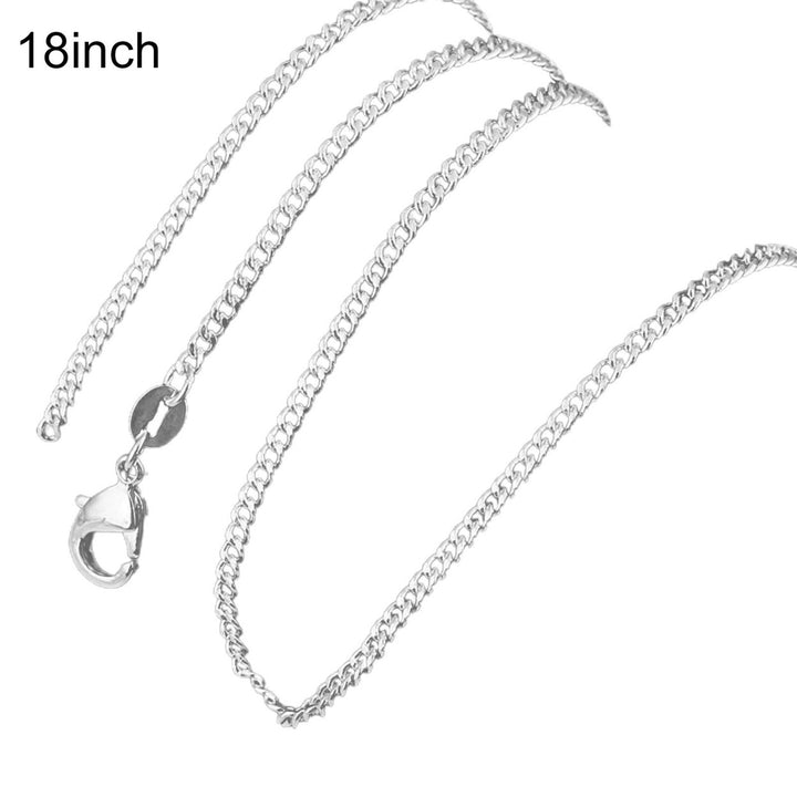 Hip Hop Silver Color Chain Necklace Copper Thick Long Unisex Necklace Jewelry Accessory Image 3