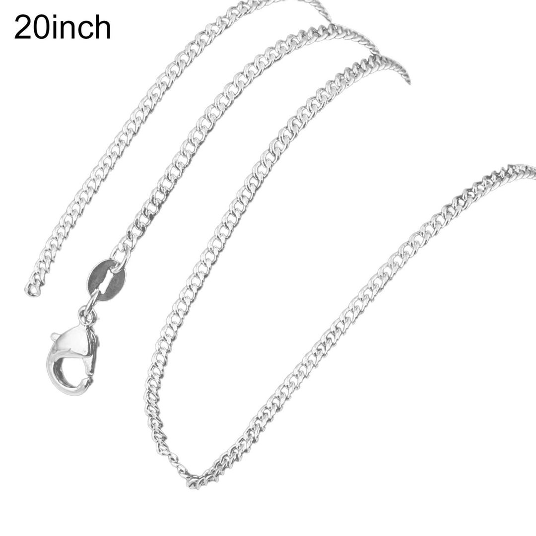 Hip Hop Silver Color Chain Necklace Copper Thick Long Unisex Necklace Jewelry Accessory Image 4