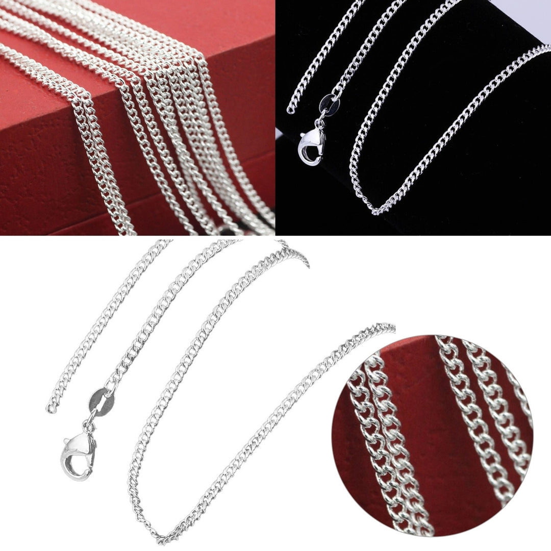 Hip Hop Silver Color Chain Necklace Copper Thick Long Unisex Necklace Jewelry Accessory Image 7