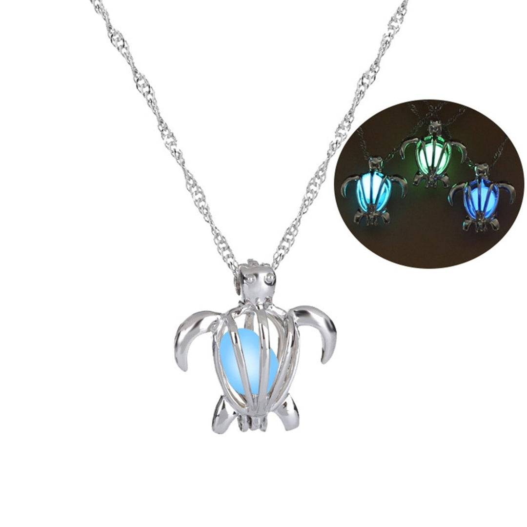 Women Necklace Glowing Turtle Shape Ladies Delicate Bright Luster Necklace Jewelry Gifts Image 1