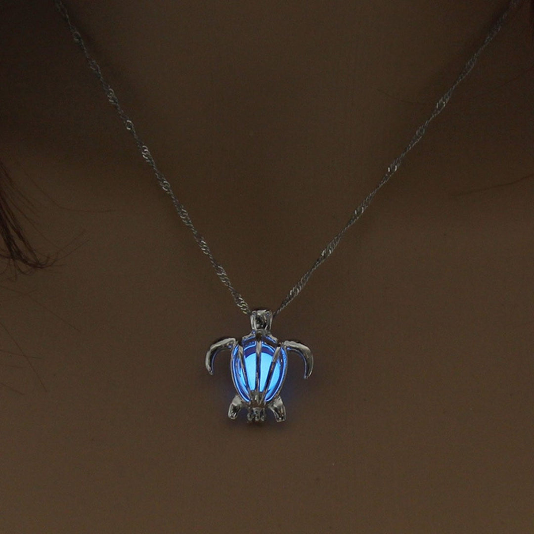 Women Necklace Glowing Turtle Shape Ladies Delicate Bright Luster Necklace Jewelry Gifts Image 4