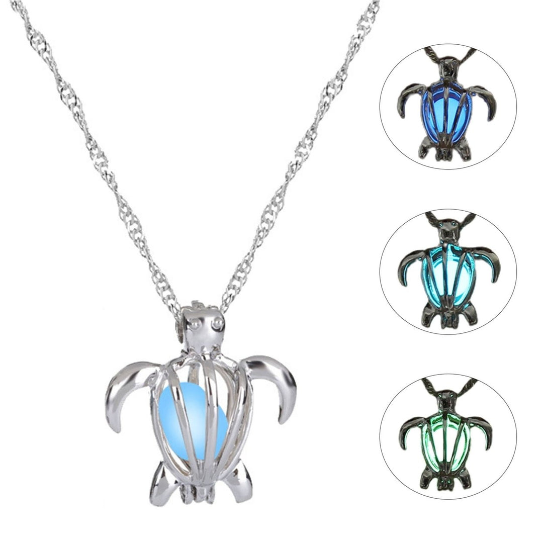 Women Necklace Glowing Turtle Shape Ladies Delicate Bright Luster Necklace Jewelry Gifts Image 7