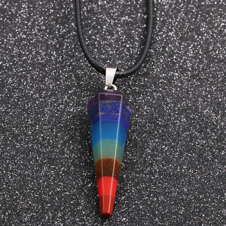 Unisex Necklace Multicolor Faux Stone Pendant Jewelry Long Lasting Fashion Appearance Pendant Necklace Jewelry Gifts Image 2