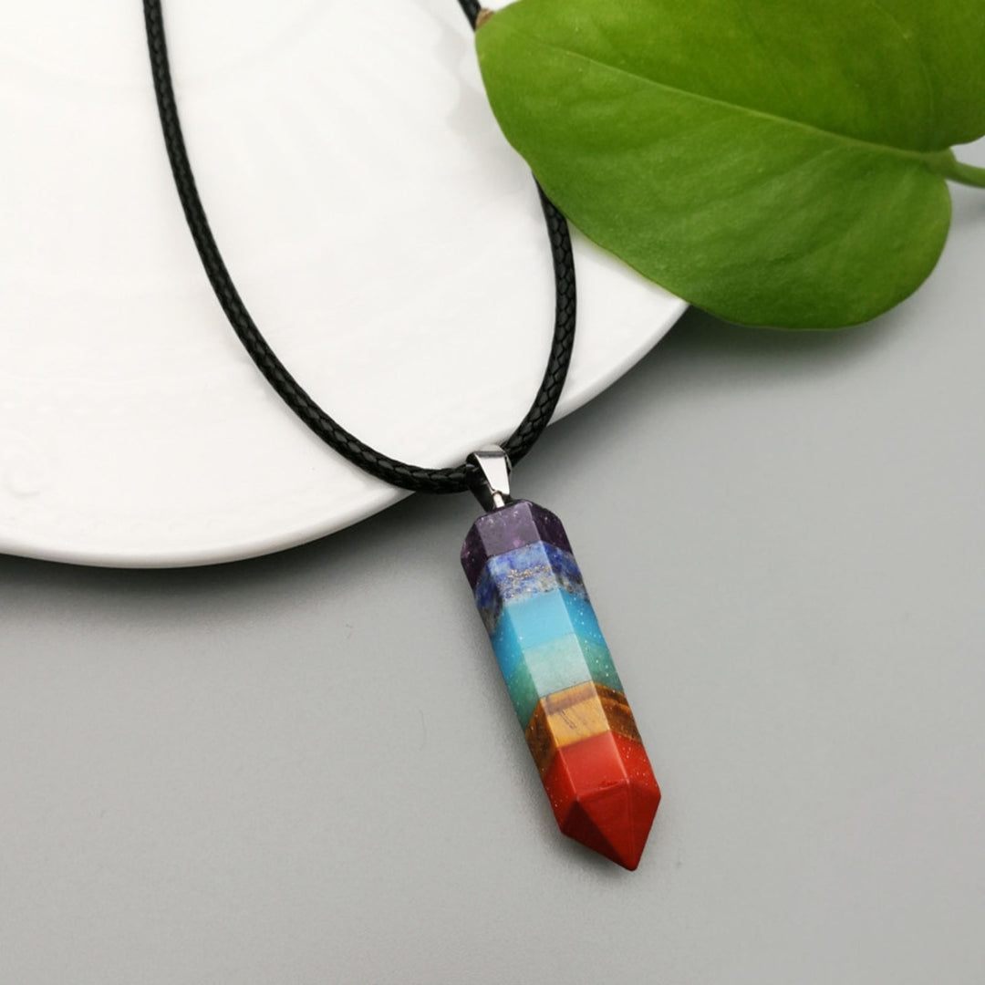 Unisex Necklace Multicolor Faux Stone Pendant Jewelry Long Lasting Fashion Appearance Pendant Necklace Jewelry Gifts Image 3