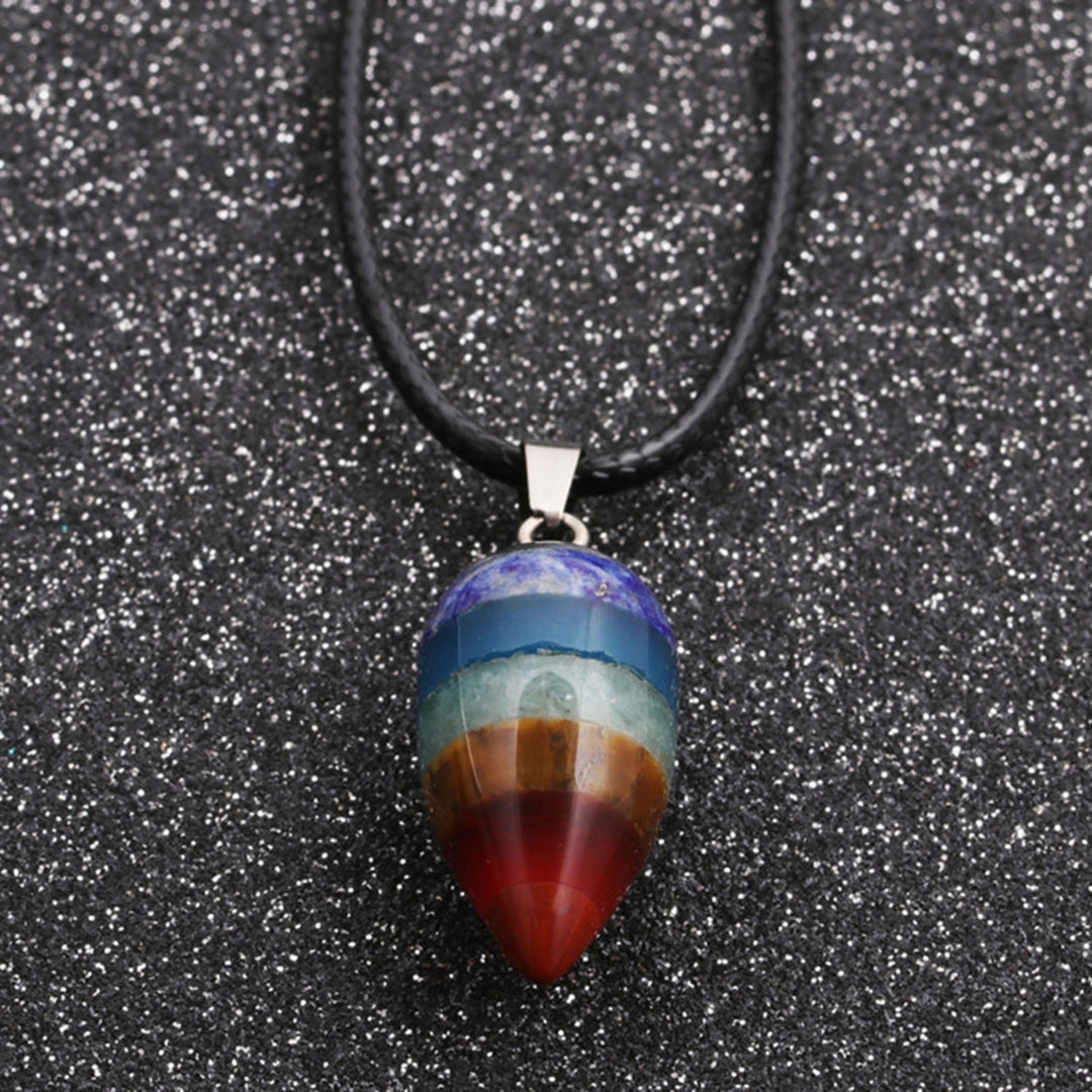 Unisex Necklace Multicolor Faux Stone Pendant Jewelry Long Lasting Fashion Appearance Pendant Necklace Jewelry Gifts Image 4