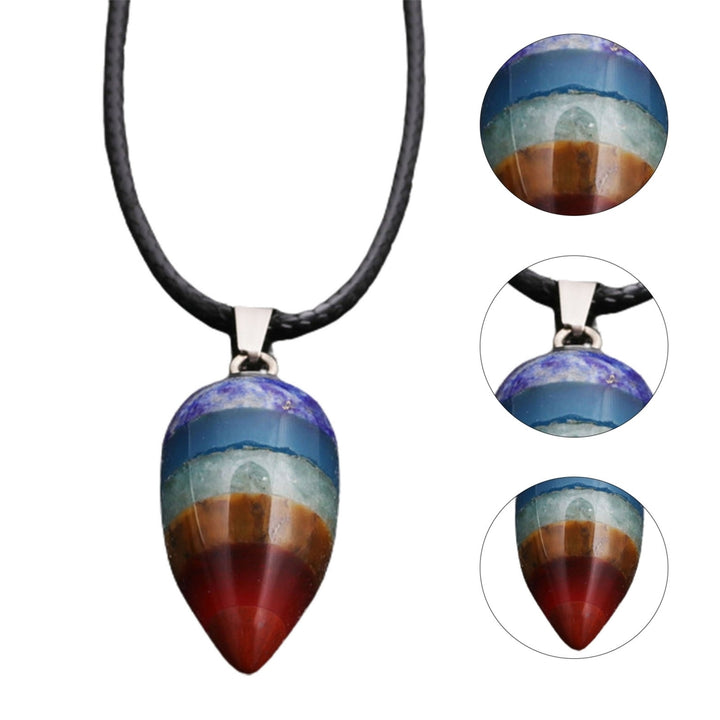 Unisex Necklace Multicolor Faux Stone Pendant Jewelry Long Lasting Fashion Appearance Pendant Necklace Jewelry Gifts Image 7