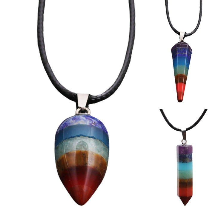 Unisex Necklace Multicolor Faux Stone Pendant Jewelry Long Lasting Fashion Appearance Pendant Necklace Jewelry Gifts Image 8