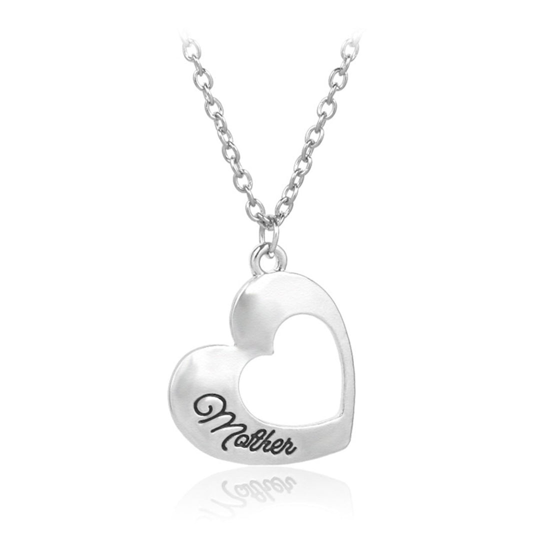 2Pcs Women Necklaces Plated Mother Daughter Heart Pendant Necklaces for Mothers Day Image 10