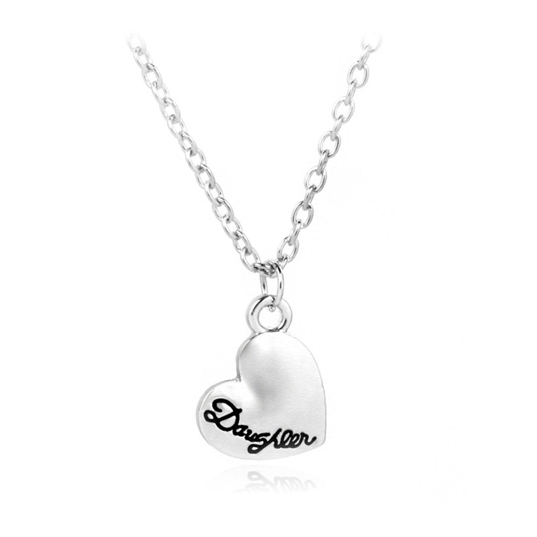 2Pcs Women Necklaces Plated Mother Daughter Heart Pendant Necklaces for Mothers Day Image 11