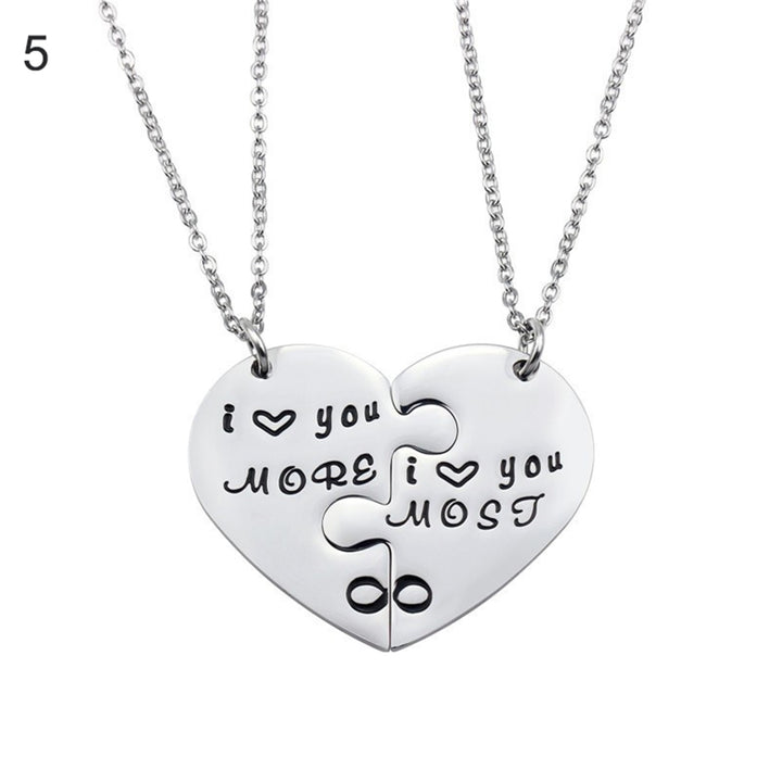 1 Pair Pendant Necklace Charming All Match Long Lasting Mother Daughter Love Puzzle Necklace for Women Image 6