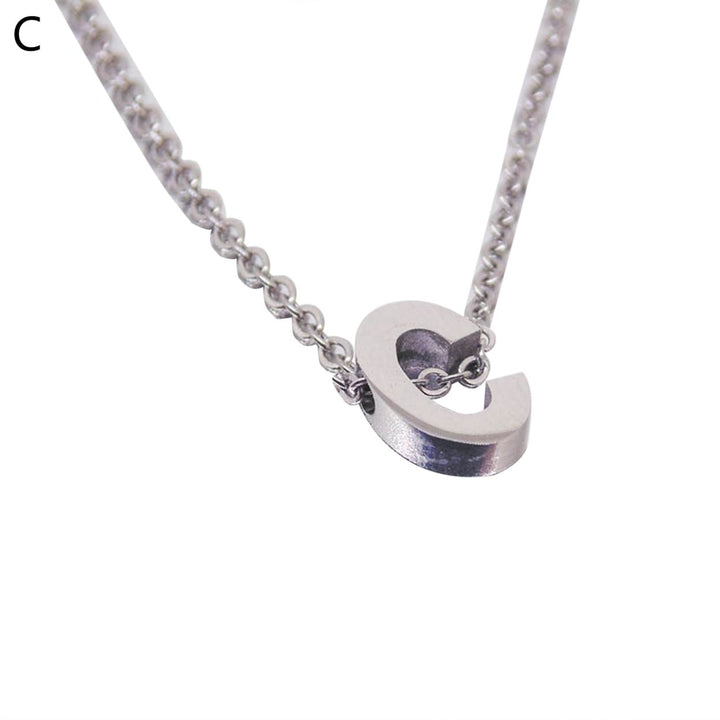 Women Necklace Letter Shape Unisex Smooth Alloy Men Pendant for Gift Image 4