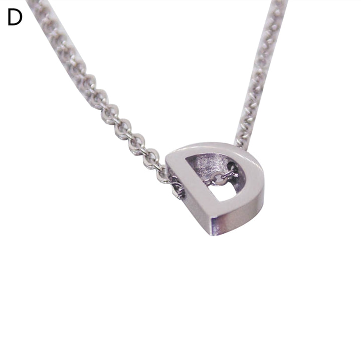 Women Necklace Letter Shape Unisex Smooth Alloy Men Pendant for Gift Image 4