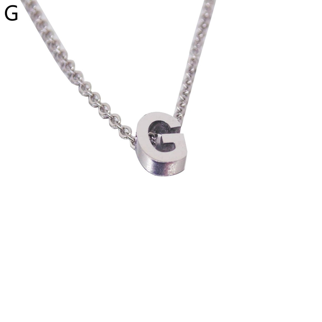 Women Necklace Letter Shape Unisex Smooth Alloy Men Pendant for Gift Image 7