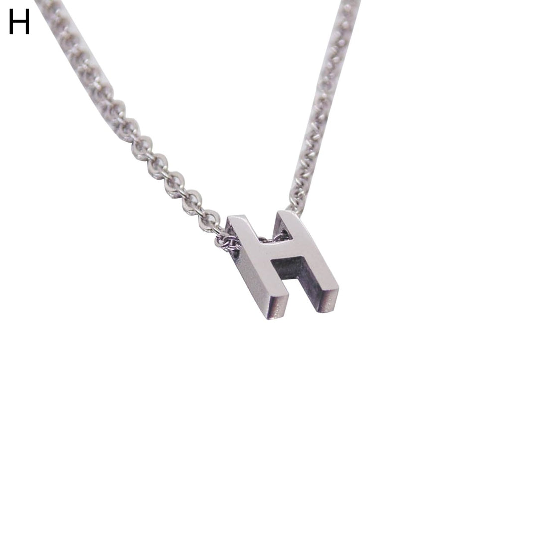 Women Necklace Letter Shape Unisex Smooth Alloy Men Pendant for Gift Image 8