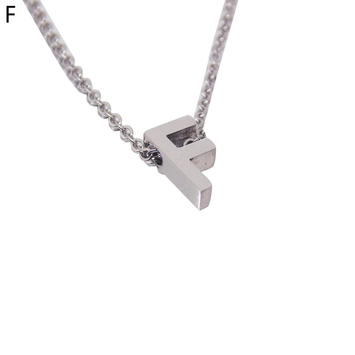 Women Necklace Letter Shape Unisex Smooth Alloy Men Pendant for Gift Image 12