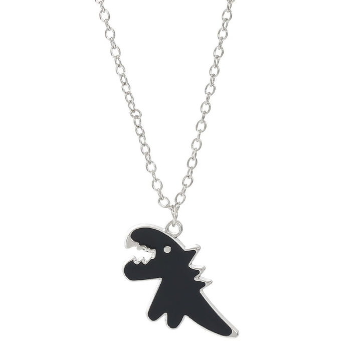 Pendant Necklace Dinosaur Ins Hip Hop Jewelry Long Electroplating Couple Necklace for Friend Image 2