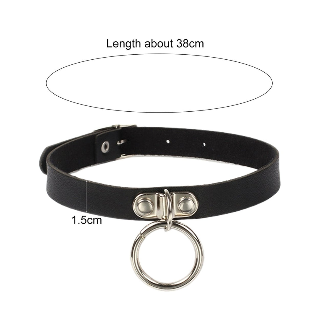 Women Choker Heart Hip Hop Faux Leather Exaggerated Rivets Collar Choker for Daily Wear Image 11