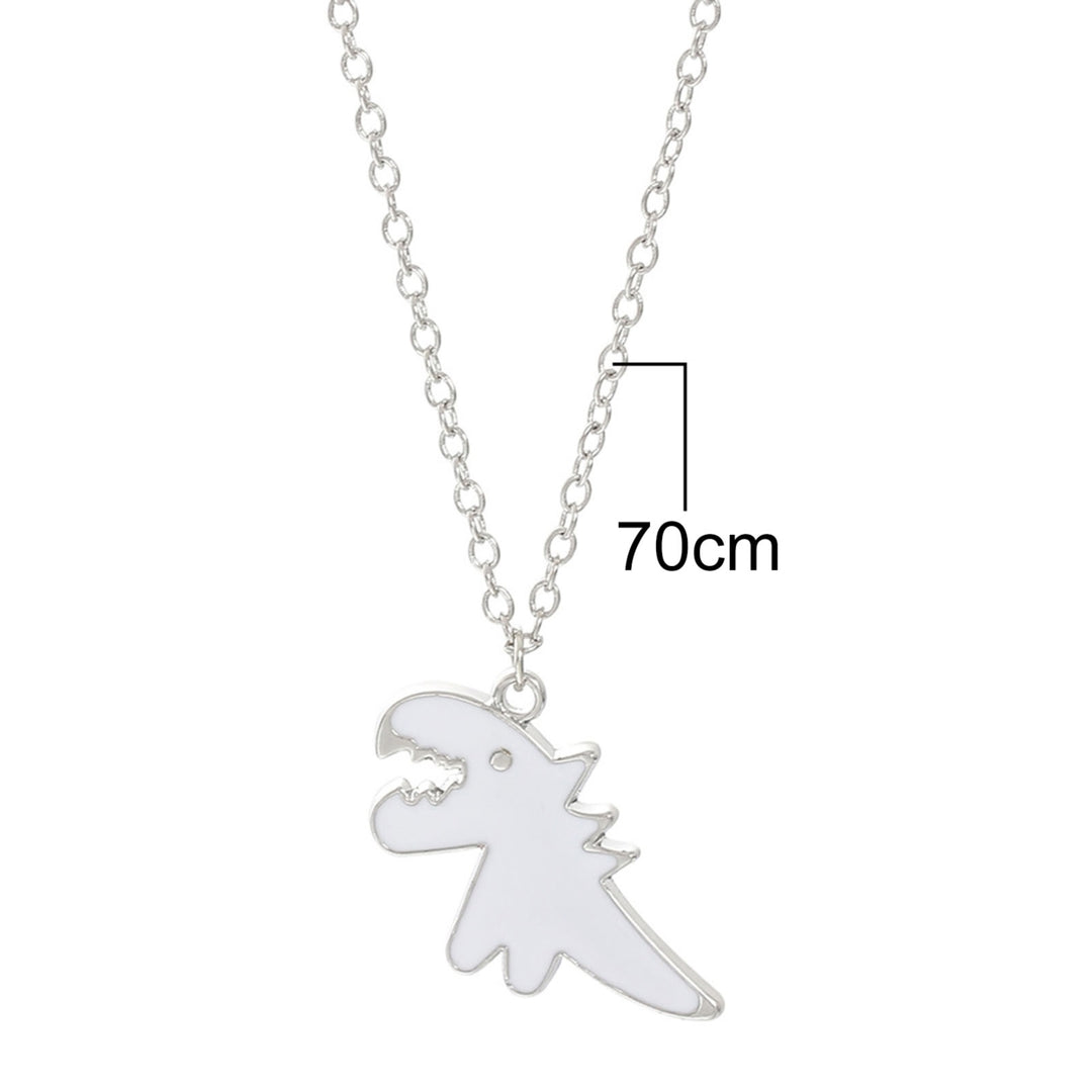 Pendant Necklace Dinosaur Ins Hip Hop Jewelry Long Electroplating Couple Necklace for Friend Image 7