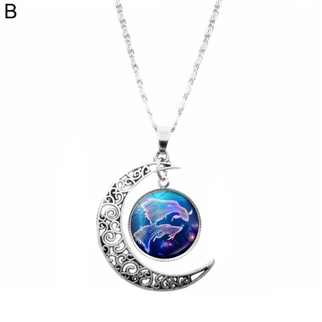 Women Necklace 12 Constellation Unisex Stainless All Match Student Pendant for Gift Image 3